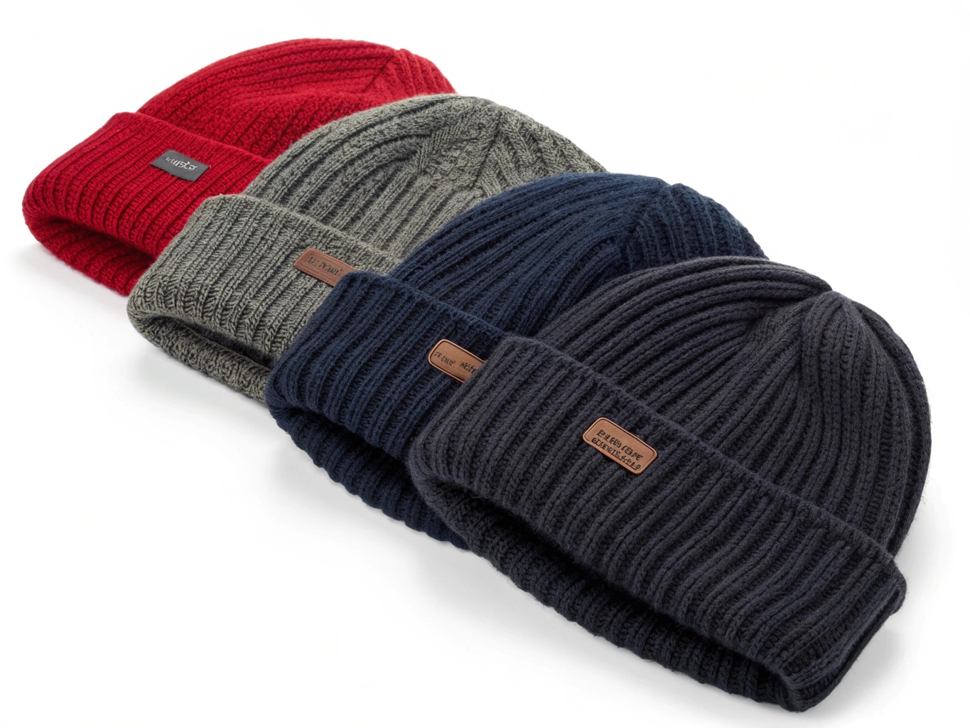 Warm knitted winter beanies and wool caps collection
