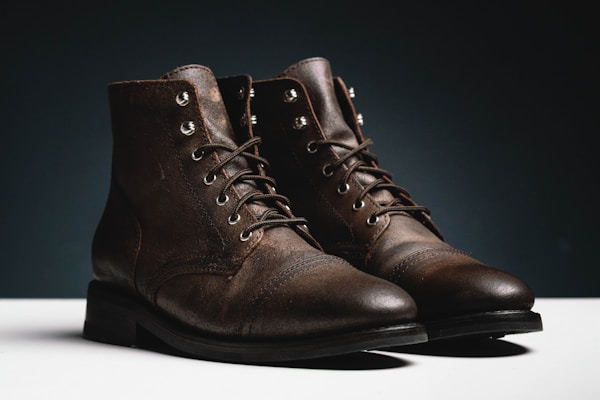 Rugged leather winter boots for cold weather protection
