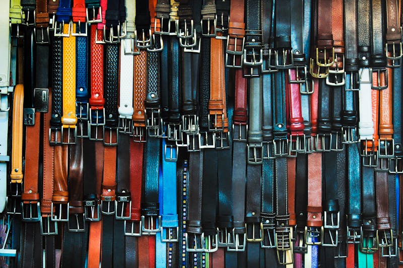 Premium leather belts and accessories